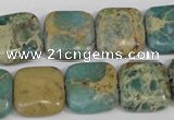 CNI26 15.5 inches 16*16mm square natural imperial jasper beads