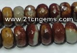 CNJ23 15.5 inches 8*14mm faceted rondelle natural noreena jasper beads