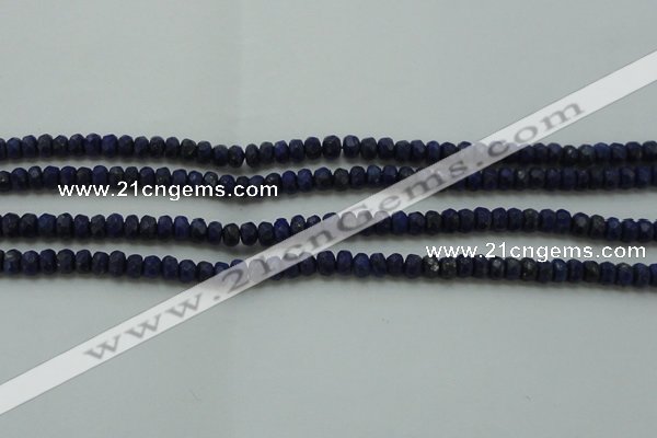 CNL1400 15.5 inches 2.5*4mm faceted rondelle lapis lazuli beads