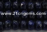 CNL1403 15.5 inches 5*8mm faceted rondelle lapis lazuli beads