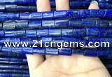 CNL1680 15.5 inches 8*12mm - 9*14mm flat tube lapis lazuli beads