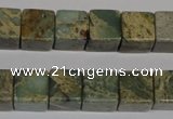 CNS210 15.5 inches 15*15mm cube natural serpentine jasper beads