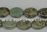 CNS241 15.5 inches 12*16mm oval natural serpentine jasper beads