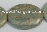 CNS246 15.5 inches 30*40mm oval natural serpentine jasper beads