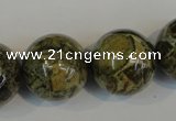 CNS508 15.5 inches 20mm round natural serpentine jasper beads
