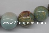 CNS70 15.5 inches 12mm - 24mm round natural serpentine jasper beads