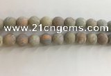 CNS710 15.5 inches 12mm round matte serpentine jasper beads