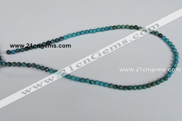 CNT01 16 inches 5mm round natural turquoise beads wholesale