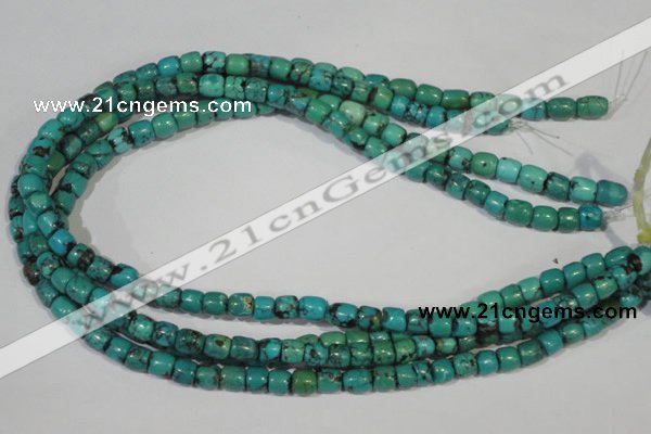 CNT212 15.5 inches 7*4mm – 7*6mm drum natural turquoise beads wholesale