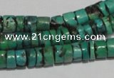 CNT220 15.5 inches 3*7mm – 5*9mm heishi natural turquoise beads