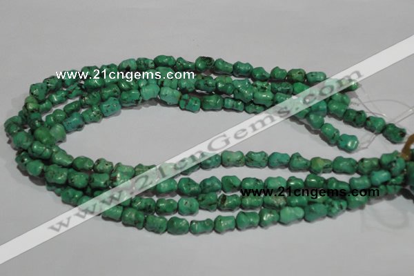 CNT235 15.5 inches 8*10mm bone natural turquoise beads wholesale