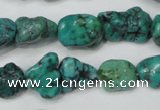 CNT381 15.5 inches 10*14mm - 12*16mm nuggets natural turquoise beads