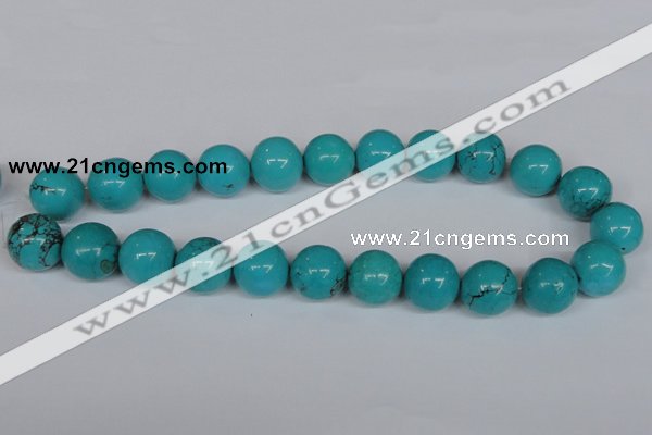 CNT45 16 inches 16mm round turquoise beads wholesale