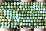 CNT580 15 inches 4mm round natural Mongolian turquoise beads