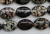 COB156 15.5 inches 13*18mm oval snowflake obsidian beads