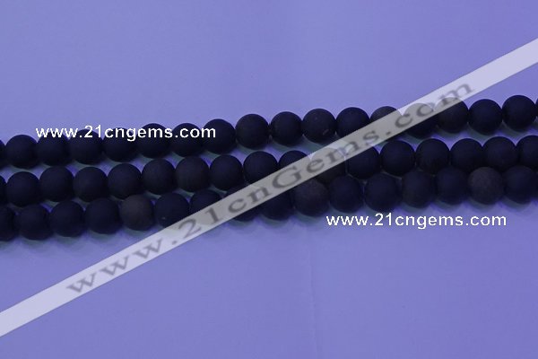 COB279 15.5 inches 8mm round matte golden obsidian beads wholesale