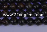 COB650 15.5 inches 4mm round gold black obsidian beads wholesale