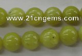 COJ105 15.5 inches 12mm round olive jade beads wholesale