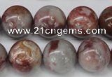COJ207 15.5 inches 16mm round blood stone beads wholesale