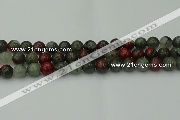 COJ454 15.5 inches 12mm round blood jasper beads wholesale