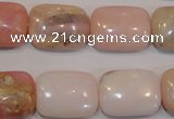 COP1035 15.5 inches 15*20mm rectangle natural pink opal gemstone beads