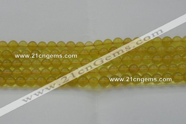 COP1302 15.5 inches 8mm round natural yellow opal gemstone beads