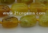 COP1421 15.5 inches 12*16mm drum yellow opal gemstone beads