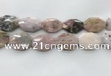 COP1499 28*38mm - 32*42mm faceted octagonal natural pink opal beads