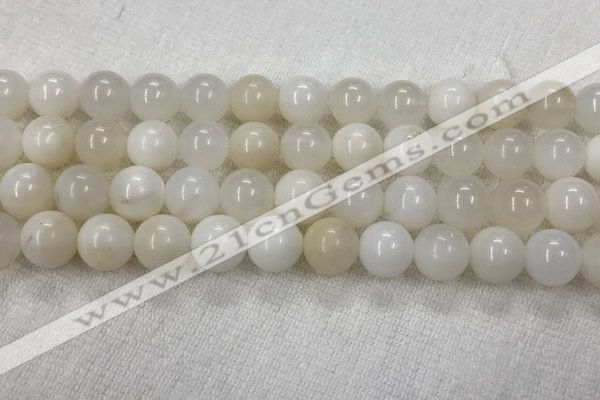 COP1590 15.5 inches 10mm round white opal gemstone beads