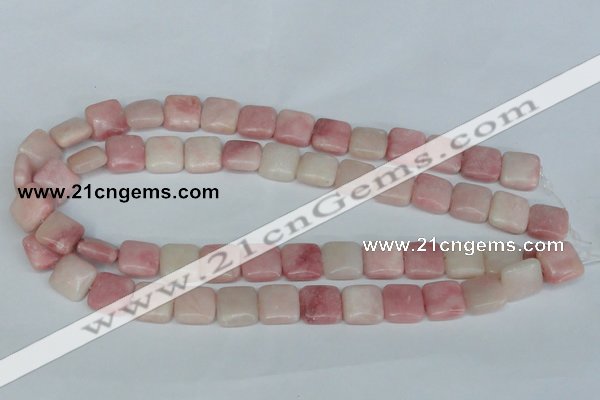 COP162 15.5 inches 14*14mm square pink opal gemstone beads wholesale
