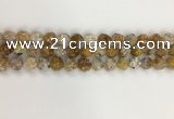 COP1675 15.5 inches 6mm faceted nuggets yellow opal gemstone beads