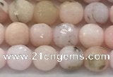 COP1711 15.5 inches 6mm faceted round natural pink opal beads