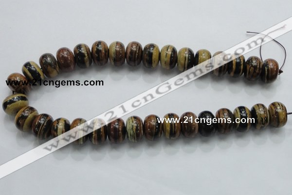 COP205 15.5 inches 12*18mm rondelle natural brown opal gemstone beads