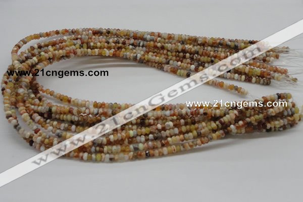 COP301 15.5 inches 2*4mm rondelle brandy opal gemstone beads wholesale