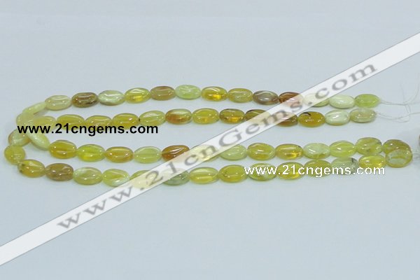 COP362 15.5 inches 10*14mm oval yellow opal gemstone beads wholesale