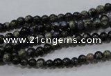 COP451 15.5 inches 4mm round natural grey opal gemstone beads