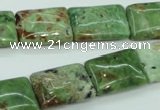COP688 15.5 inches 13*18mm rectangle green opal gemstone beads