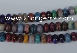 COP859 15.5 inches 3*6mm rondelle dyed African opal gemstone beads