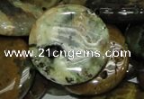 COS14 15.5 inches 25mm flat round ocean stone beads wholesale