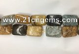 COS255 15.5 inches 18*25mm rectangle ocean stone beads wholesale