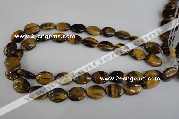 COV151 15.5 inches 15*20mm oval yellow tiger eye beads wholesale