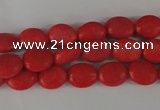 COV23 15.5 inches 8*10mm oval synthetic coral beads wholesale