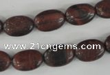 COV95 15.5 inches 10*14mm oval red tiger eye beads wholesale
