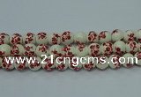 CPB613 15.5 inches 10mm round Painted porcelain beads