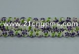 CPB624 15.5 inches 12mm round Painted porcelain beads
