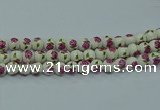 CPB744 15.5 inches 12mm round Painted porcelain beads