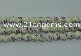 CPB775 15.5 inches 14mm round Painted porcelain beads