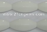 CPB81 15.5 inches 15*30mm rice white porcelain beads wholesale