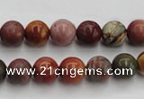 CPJ102 15.5 inches 8mm round picasso jasper gemstone beads wholesale