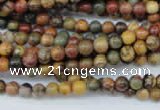 CPJ151 15.5 inches 4mm round picasso jasper gemstone beads